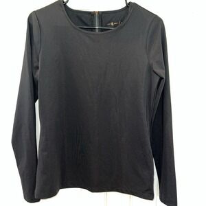 Lou & Grey Form Black Long Sleeved Athletic‎ Top Small Lightweight Women's